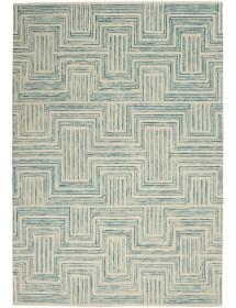 Interlock ITL06 Ivory/Turquoise Rug